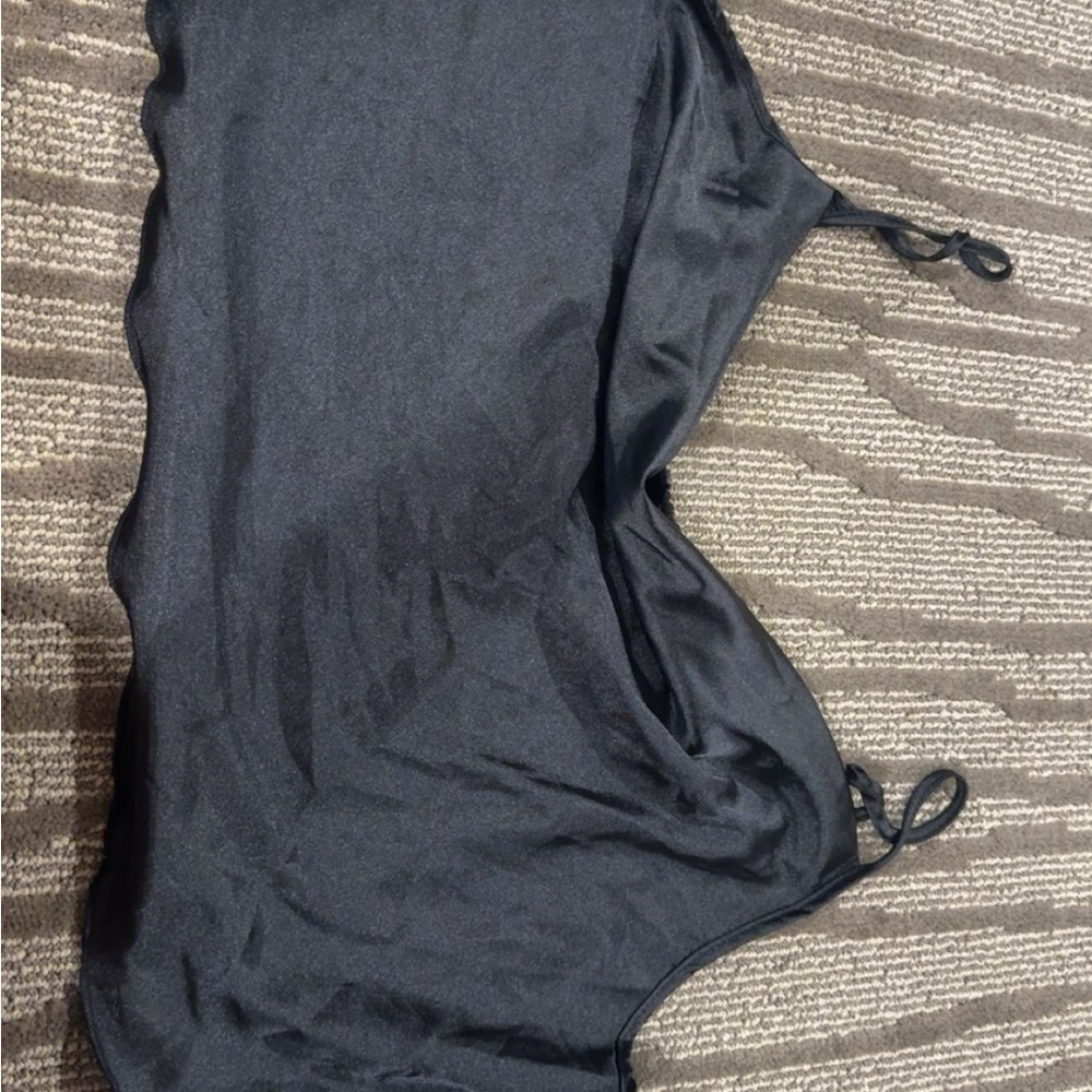 Black Satin Slip tank